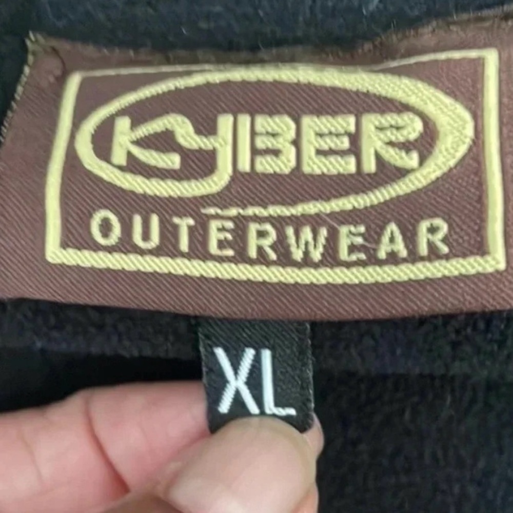 Kyber Outerware Womens XL Full Zip Fleece Hood Sweatshirt Green Rainbow Stripes - Picture 5 of 7